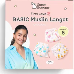 superbottoms BASIC Muslin Langot Pack of 6 | Incredibly Soft, Gentle Langot for 0-9M Baby image 4