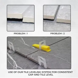 spotview Leveling System Wedges Tile Leveler Clips DIY Tile Leveler Spacer (100 Pcs) Leveling System Wedges (Yellow) - Tile Leveler Clips DIY Tile Leveler Spacers Non-magnetic Line Level image 4