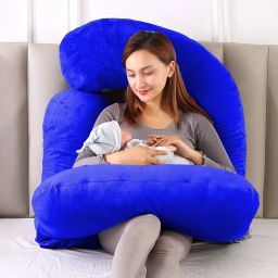 J SHAPE Microfibre Solid Pregnancy Pillow Pack of 1-image-42