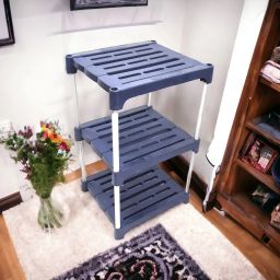 Book Stand, Home Decor Storage Rack Showcase Organizer for Living Room, Office Metal Open Book Shelf-22