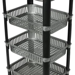 Fruits/Vegetables Kitchen Rack (4-Step)Kitchen Rack Basket for Office,Fruits,Vegetables & Sabaji Storage Rack Plastic-image-66