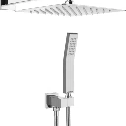 ANMEX 12x12 Ultra Slim Rain Shower Head with 24inch Arm Plus Arc Hand Rain Shower with 1.5mtr SS Tube and Wall Hook-picture-16