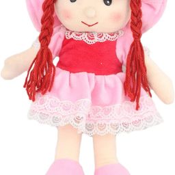 Smiling Face Soft Doll with Braided Hair Stuffed Plush for Kids-33