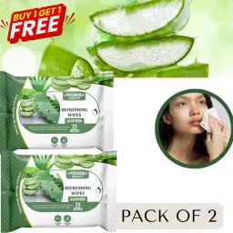Aloe Vera Facial Wet Wipes – Best Wipes for Oily, Dry & Sensitive Skin-25