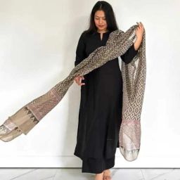 Women Viscose Rayon Kurta Palazzo Dupatta Set-image-24