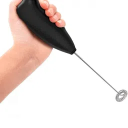 Electric Handheld Milk Coffee Frother Foamer Whisk Mixer Stirrer Egg Beater Plastic Flat Whisk-0