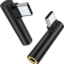 mobwill One Plus C Type to 3.5mm New Audio Adapter USB C to Headphone Adapter (1 Pack) Audio Jack to USB C Compatible with Samsung Galaxy S20-S23 S23+Ultra Note 20 10 S10 S9 Plus,Pixel 4 3 2 XL,iPad Pro image 1