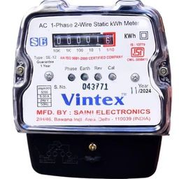 WINGWON Single Phase Multi-Function 2 Wire Electrical Energy KWH Sub Meter for Home (ISI Marked), Black NO 7 image 1