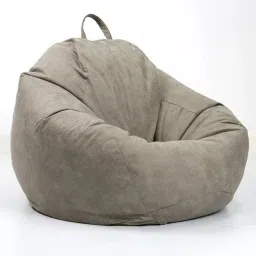 kam's lieu 4XL Premium Imported Leather Prefilled Comfortable Bean Bag | Ready To Use Teardrop Bean Bag With Bean Filling image 2