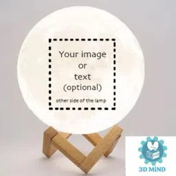 3d mind Personalized Moon Lamp| Custom Gift(Non Rechargeable) Table Lamp, 7 Colour Table Lamp image 2