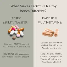 earthful 100% Plant Based Healthy Bones With Calcium, D3, K2 for Bone Strength & Density image 5
