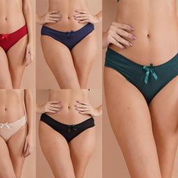 Pack of 5 Women Hipster Multicolor Panty-image-36