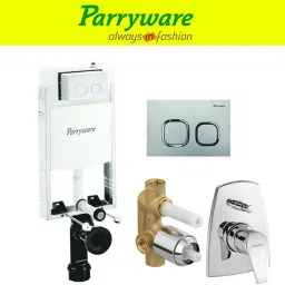Half Frame Concealed Cistern, with divater body upper edge set of 1 pic 347 Dual Flush Tank-image-79