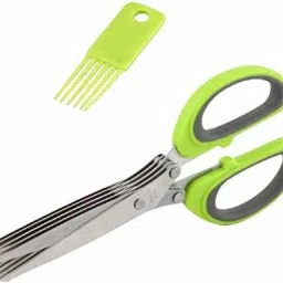 Multi-Function 5 Blade Vegetable Stainless Steel Herbs Scissor with Blade Comb Scissors-image-20