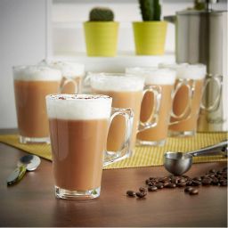 130Ml Glass Tea and Coffee Cup - Set of (6) Glass Coffee Mug-image-51