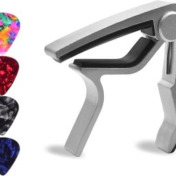 One Handed Trigger Metal For Acoustic & Electric , Ukulele Clutch Guitar Capo-image-67