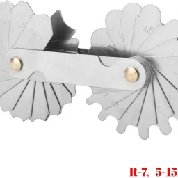 Radius Gauge R-7 5-15mm, Steel Measuring Tool For Concave And Convex Surfaces Radius Gauge-25
