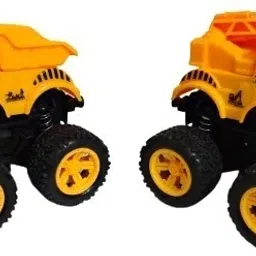 Rvanx Unbrokeable Crane, Dumper Friction Power for Kids with Pack of 2-36