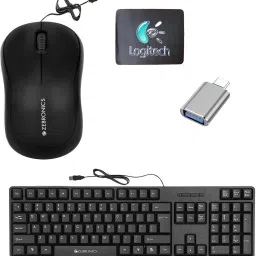 Mophonics Wired K20 Keyboard, Mouse, MousePad and C-OTG ( Set of 4) Combo Set-picture-5