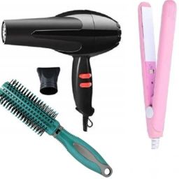 OLMEO 2888Hair Dryer MiniStraightener HairBrush Hair Styling Set Personal Care Appliance Combo-image-9