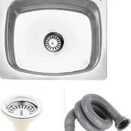20"x17"x08" Single Bowl Stainless Steel Kitchen Sink With PVC Sink Coupling FIS-02 Top Mount-image-23