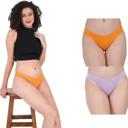 Pack of 2 Women Thong Yellow, Purple Panty-image-97