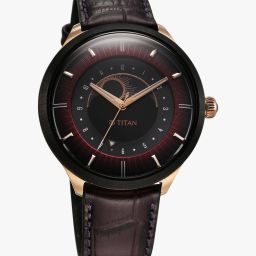 Regalia Stellar 2 Purple Dial Leather Strap Analog Watch - For Men 10028KL01-image-55
