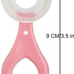 U shape 1 pc pink toothbrush pop it for Girls - Brush with fun Now -age2-12 yrs Extra Soft Toothbrush-image-65