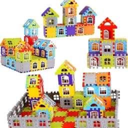 Blocks Set- Attractive Home Building Construction Puzzles (Multicolor)-18