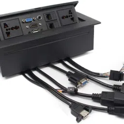 Morwater 10 Module Hydraulic Conference Table Connectivity and Pop Up Box Cable Cubby Multipurpose Controller-18
