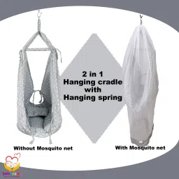 safechamp Roxy Baby Swing With Mosquito Net, Pillow, Spring And Metal Window Cradle Hanger image 2