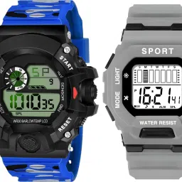 Men's Sport Digital Watch with LED Display & Chronograph Digital Watch - For Men 2_DW1-Blk-Blu & DW9-Gry-Gry-image-79