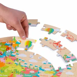 webby Amazing India Map Jigsaw Floor Puzzle 60 Pcs with 4 double sided Flashcards image 3