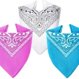Run India Multi-purpose Headband Hair Scarf Protective Coverage ["Pink","White","Turquoise"] Handkerchief-image-69
