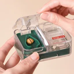 Multifunction Tablet Cutter Grinder and Storage Japanese 3 in 1 Durable Pills Box Manual cutter crusher storage-15