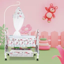 Cradle for kids for baby boy and girl Cradle With Swing & Mosquito NetA11-18