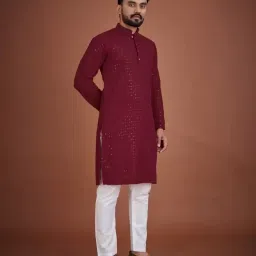 Men Cotton Rayon Kurta Churidar Set-image-53