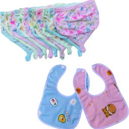 new born baby combo gift set (2 bibs - 12 langot)-image-66
