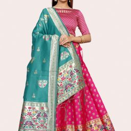 Self Design Semi Stitched Lehenga Choli-image-18