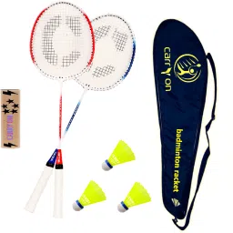 Aluminium Racket 2 Piece With 3 Piece Shuttles cock With 1 Bag Badminton Kit-image-30