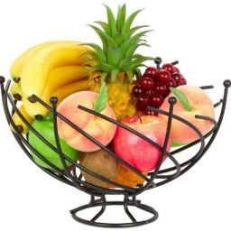Wire Metal Geometric Round Fruits & Vegetables Basket | Fruit Basket Iron Fruit & Vegetable Basket-15
