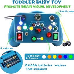 kidology Busy Board Switch Light Game – Sensory & Educational Travel-Friendly Toy image 2