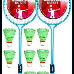 Booster 2 Piece Badminton Racquet with 8 Piece Nylon Shuttle-85 Badminton Kit-image-86