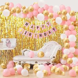 Pink, White, Gold Balloon-16