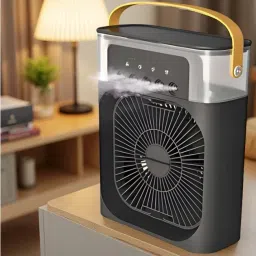 KGN Art Portable Air Humidifier & Cooling Fan with Handle | Dual Mist and Fan Function Mini ac cooler---------Multicolor----------23 USB Air Cooler-image-86