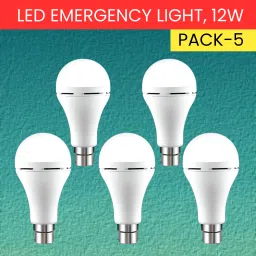 12W Rechargeable Inverter LED Bulb with Upto 4H.Power Cut Lighting Pack of_5Q470 4 hrs Bulb Emergency Light-image-21