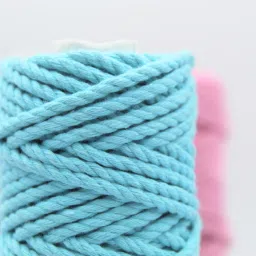 craft affair | 3ply Twisted Oragnic Cotton Macrame thread (Each Color 10 Meter, 3mm) | Macrame Thread for Wall Hangers and DIY Projects | Pack of Five image 4