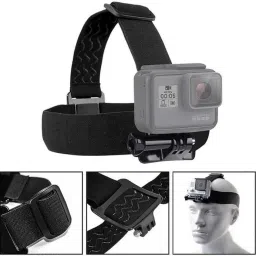 DRUMSTONE Universal Head & Helmet Strap Mount for Action Cameras Strap image 2