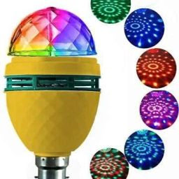 360 Degree Rotating Crystal LED Bulb disco Light, LED Light, LED Disco Light for Party,Function,Diwali,Christmas Decoration/multipal Lighting Modes Single Disco Ball Single Disco Ball-96