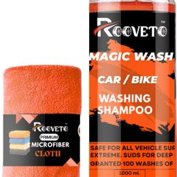 MAGIC WASH LUXURIOUS AUTO WASH SHAMPOO 100 WASHESH WHITH MICROFIBER400-GSM-40X40 Car Washing Liquid-image-4